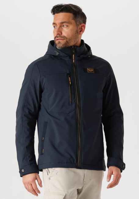 Blauwe PME LEGEND Jack SEMI LONG JACKET SUCCESSOR 3L SOFT SHELL - large