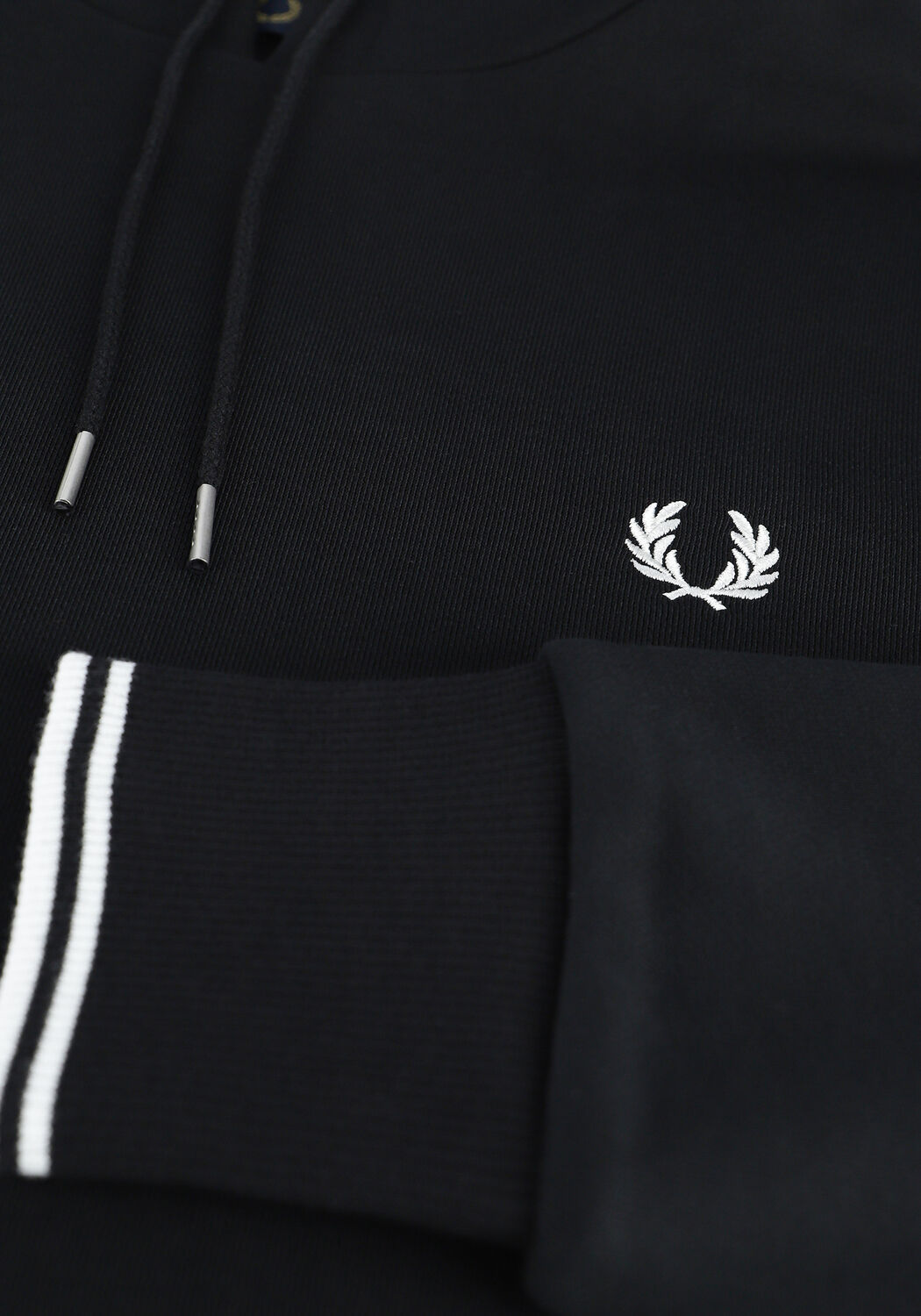 Zwarte FRED PERRY Truien/vesten TIPPED HOODED SWEATSHIRT - large