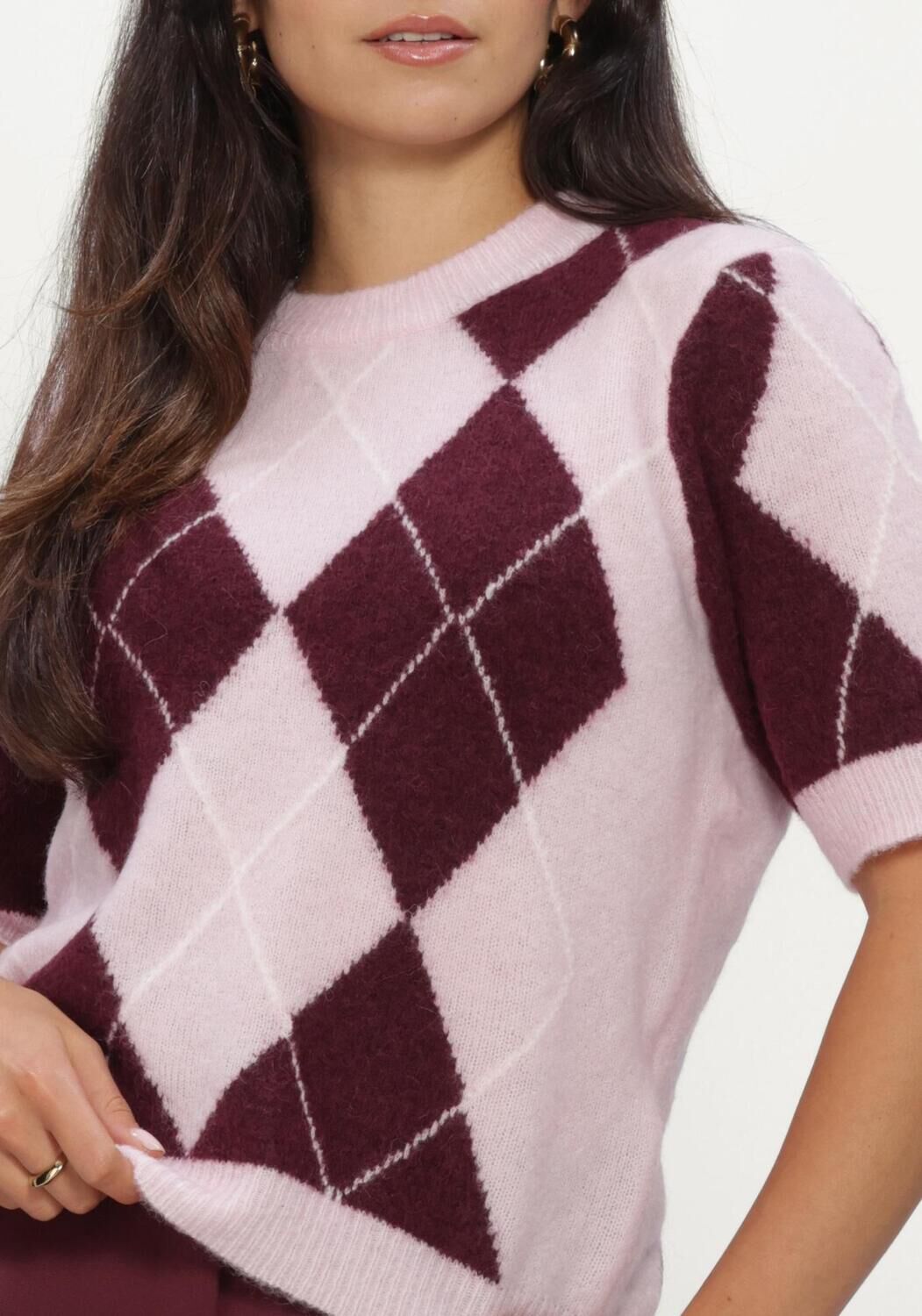 Roze Y.A.S. Top YASJOHI SS WOOL BLEND PULLOVER - large