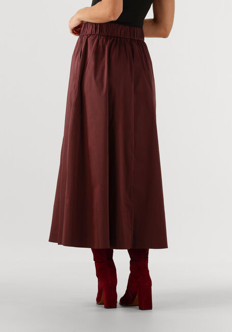 Bordeaux NEO NOIR Midirok YARA LONG POPLIN SKIRT - large