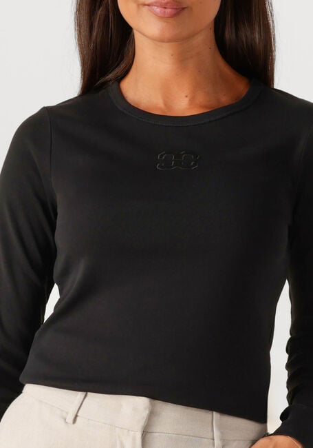 Zwarte CO'COUTURE T-shirt GRANNY EMBROIDERY LONGSLEEVE TEE - large