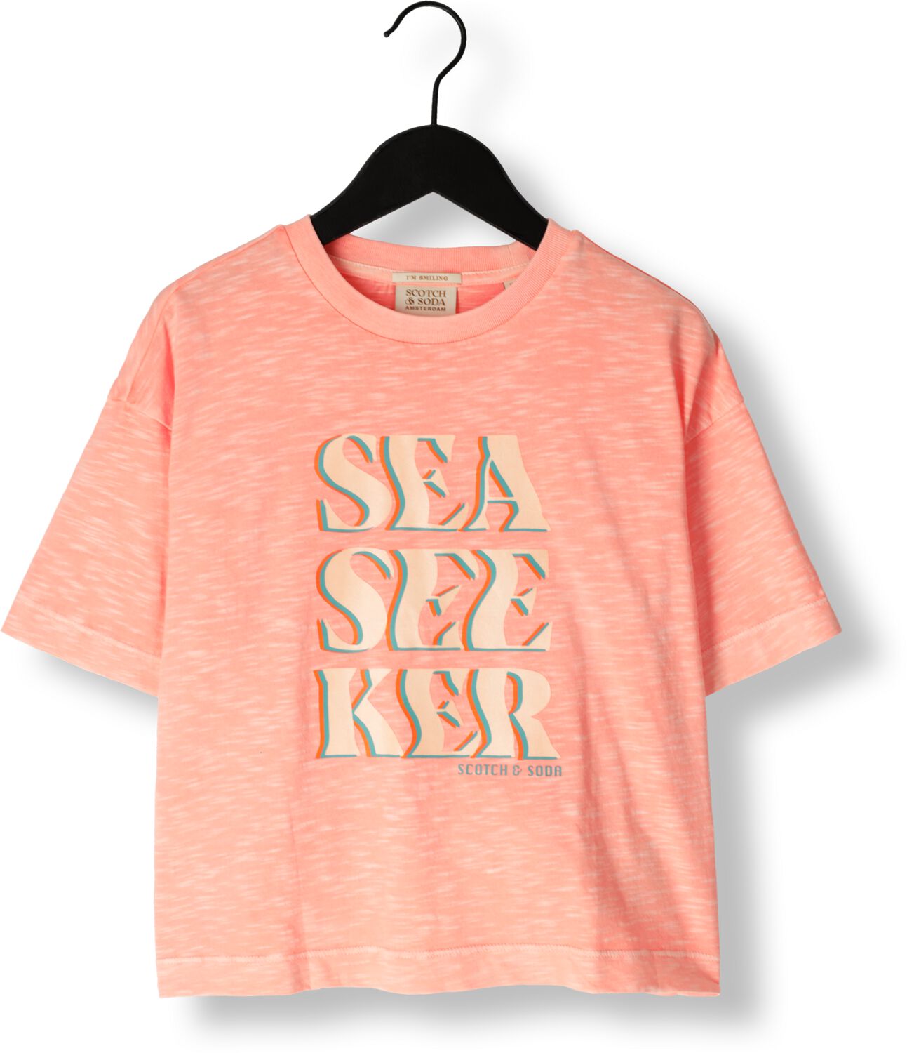 SCOTCH & SODA Meisjes Tops & T-shirts Short Sleeve Tie Dye T-shirt Perzik