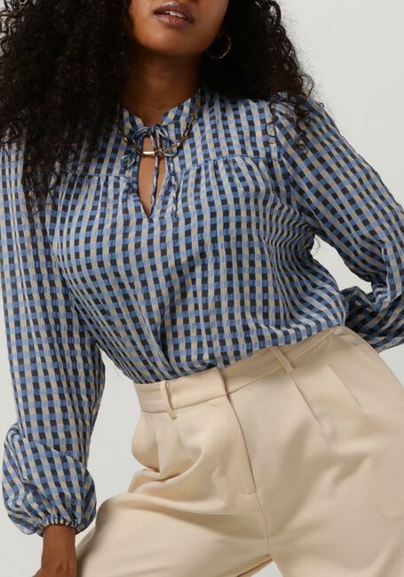 Blauwe LEVETE ROOM Blouses ANEMONE 2 - large