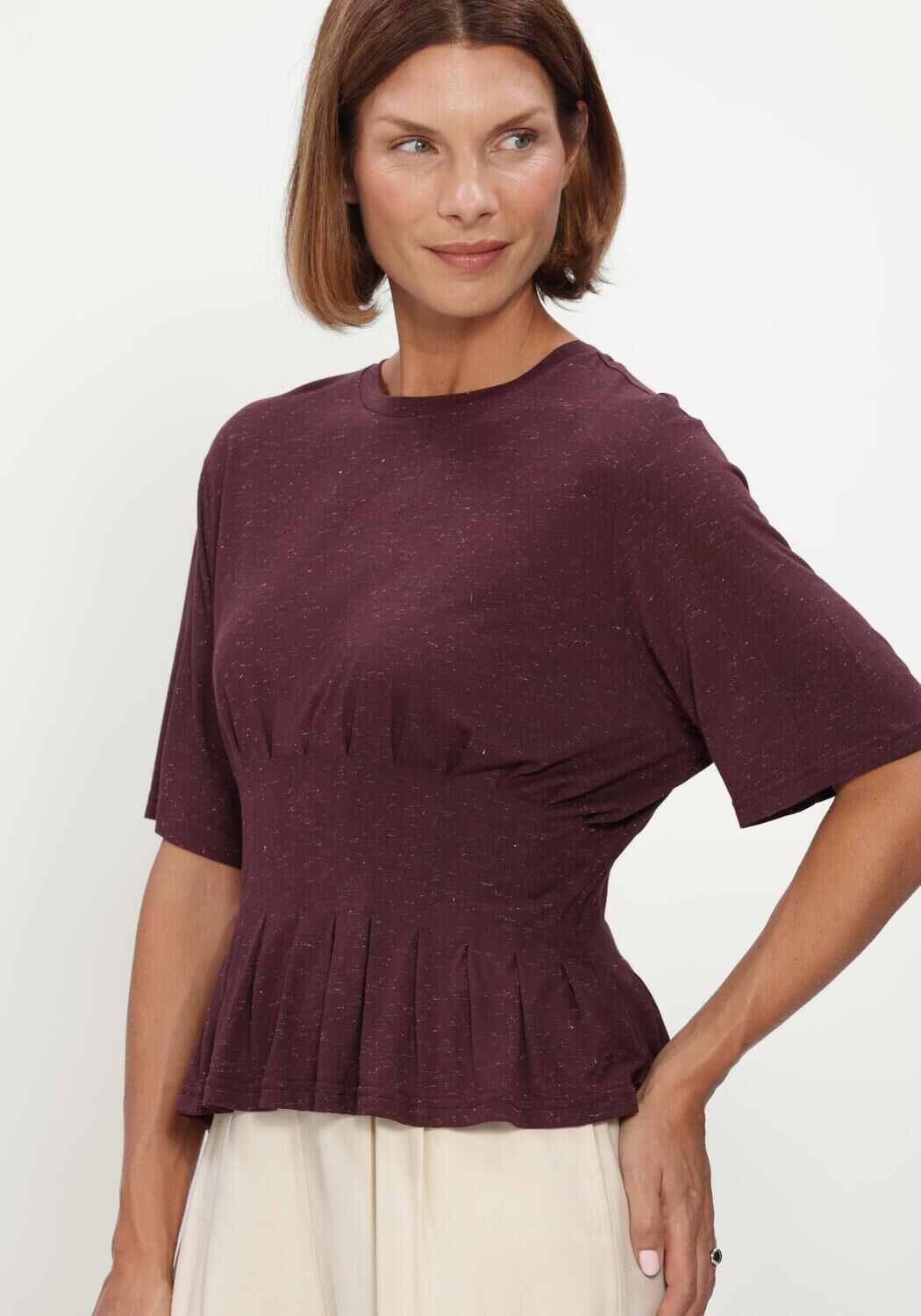 Bordeaux BY-BAR Top DIVA SPARKLE TOP - large