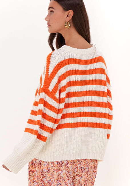 Oranje NEO NOIR Trui DAKOTA STRIPE KNIT BLOUSE - large