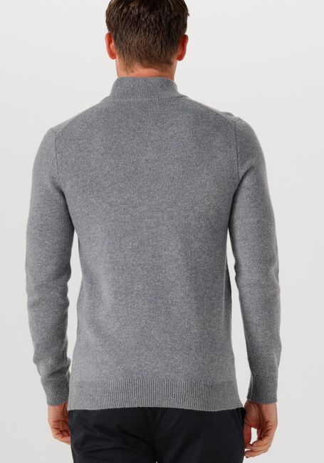 Grijze PROFUOMO Trui PULLOVER HALF ZIP WOOL BLEND - large