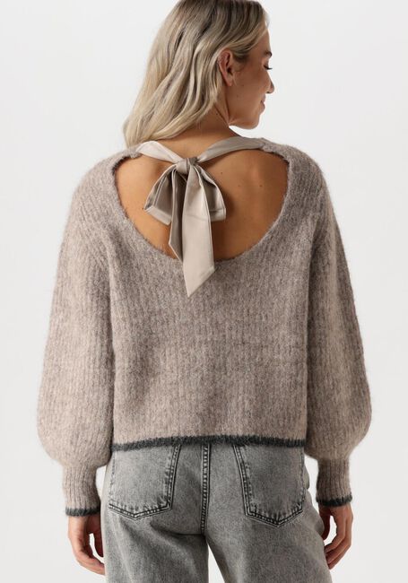 Grijze CO'COUTURE Trui CORALIECC BOW LS RIB KNIT - large