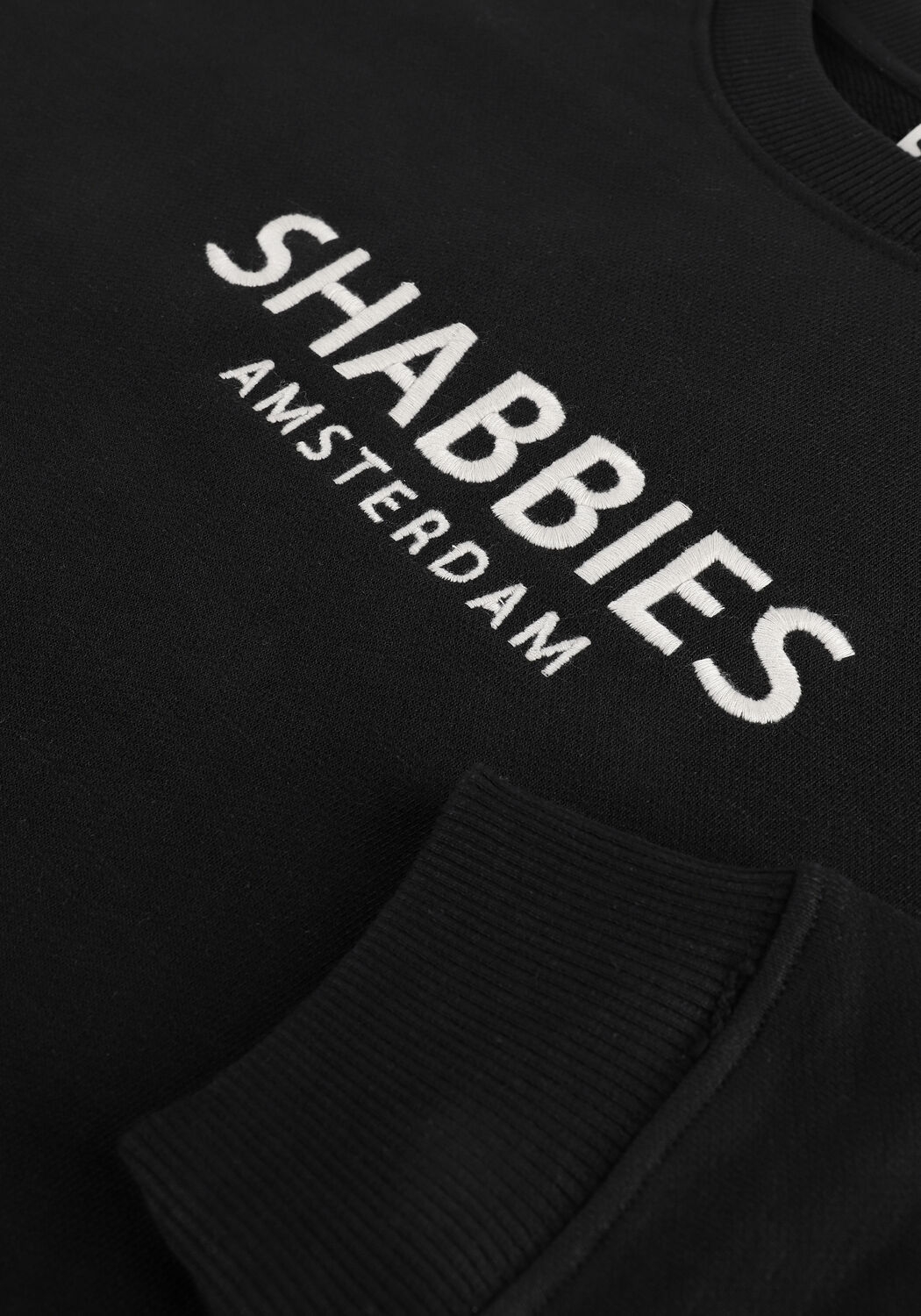 Zwarte SHABBIES Trui SHC0002 SWEATER WITH CREW NECK - large