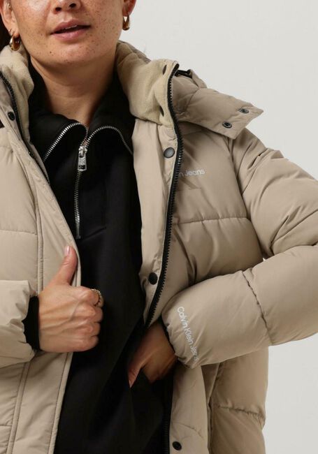 Beige CALVIN KLEIN Gewatteerde jas MONOLOGO NON DOWN LONG PUFFER - large
