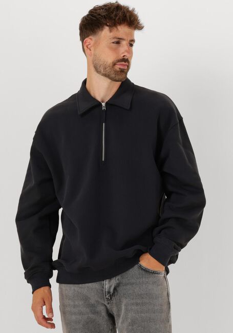 Zwarte WOODBIRD Sweater WBTOM ZIP POLO - large