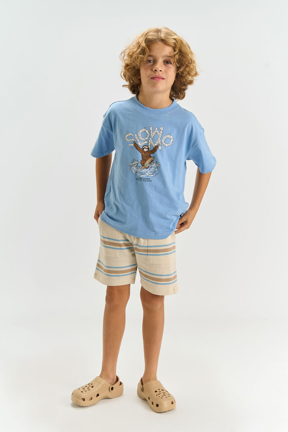 Blauwe THE NEW T-shirt TNTRENT - large
