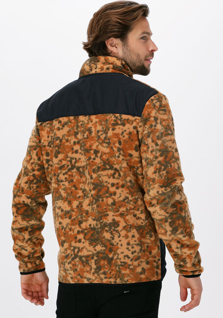 Beige LYLE & SCOTT Vest EARTH PRINT FLEECE - large