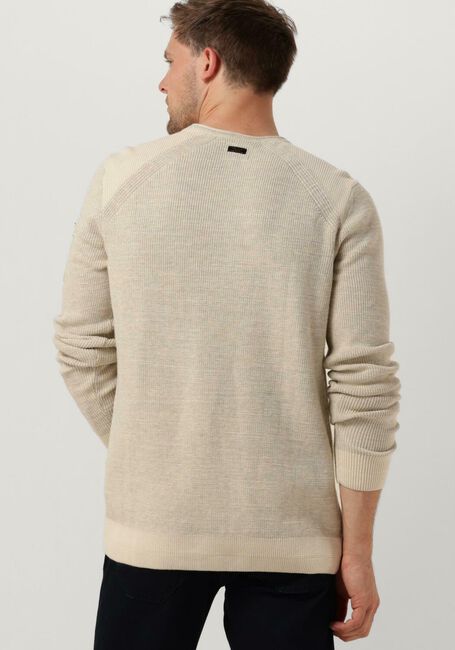 Beige PME LEGEND Trui R-NECK COTTON RIB MELEE KNIT - large