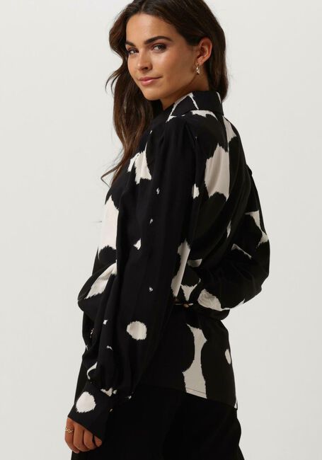 Gebroken wit JANSEN AMSTERDAM Blouses WBP764 BLOUSE PRINT WITH PUFFSLEEVES - large
