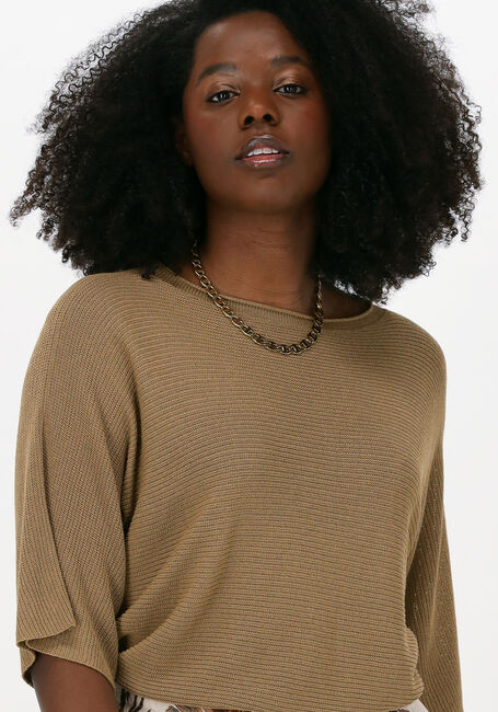 Beige SIMPLE Top KNITTED SWEATER CORNELIA ES - large