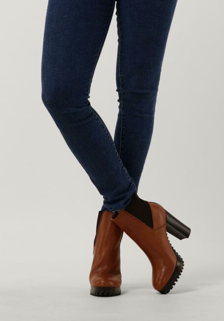 Cognac TOMMY JEANS Enkellaarsjes ESSENTIALS HIGH HEEL BOOT - large