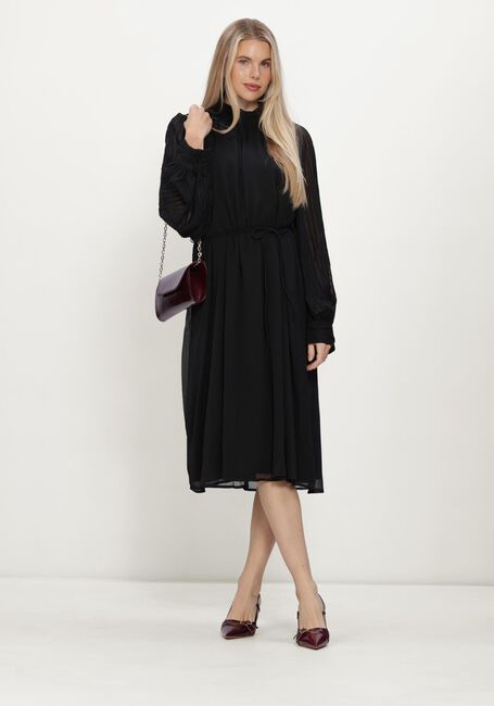 Zwarte Y.A.S. Maxi jurk YASOLERA LS MIDI DRESS S. - large