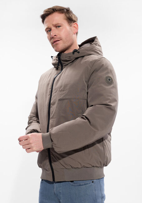 Khaki AIRFORCE Jack HOODED REVERSIBLE JACKET - large