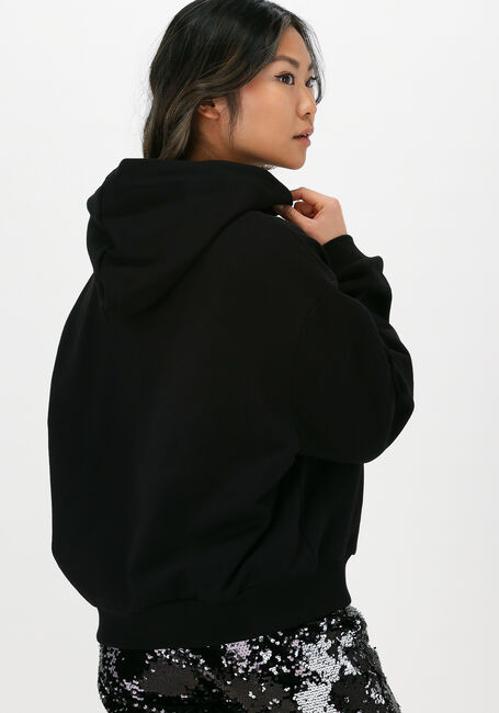 Zwarte ALIX THE LABEL Trui LADIES KNITTED CROPPED HOODIE - large