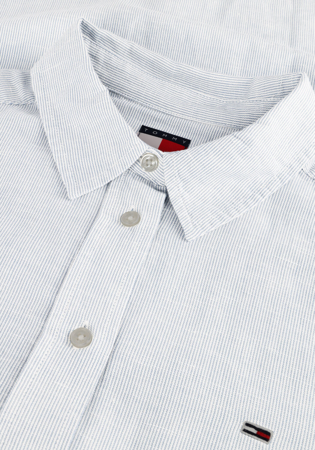 Lichtblauwe TOMMY JEANS Blouses TJW RLX LINEN SHIRT - large