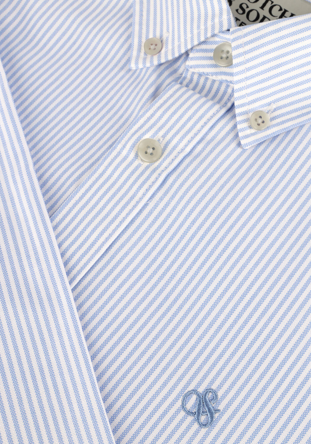 Blauwe SCOTCH & SODA Casual overhemd OXFORD STRIPE - large