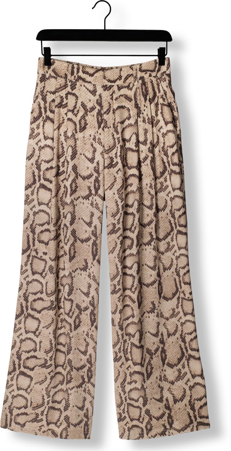 ALIX THE LABEL Dames Broeken Ladies Woven Snake Twill Pants Zand