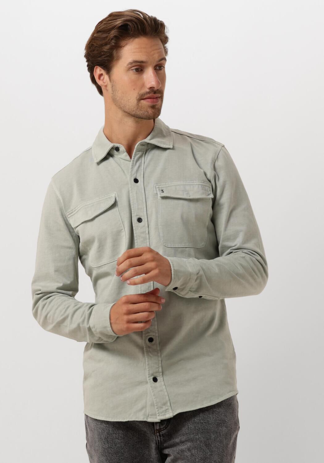 BUTCHER OF BLUE Heren Overshirts Finn Pocket Jersey Shirt Groen