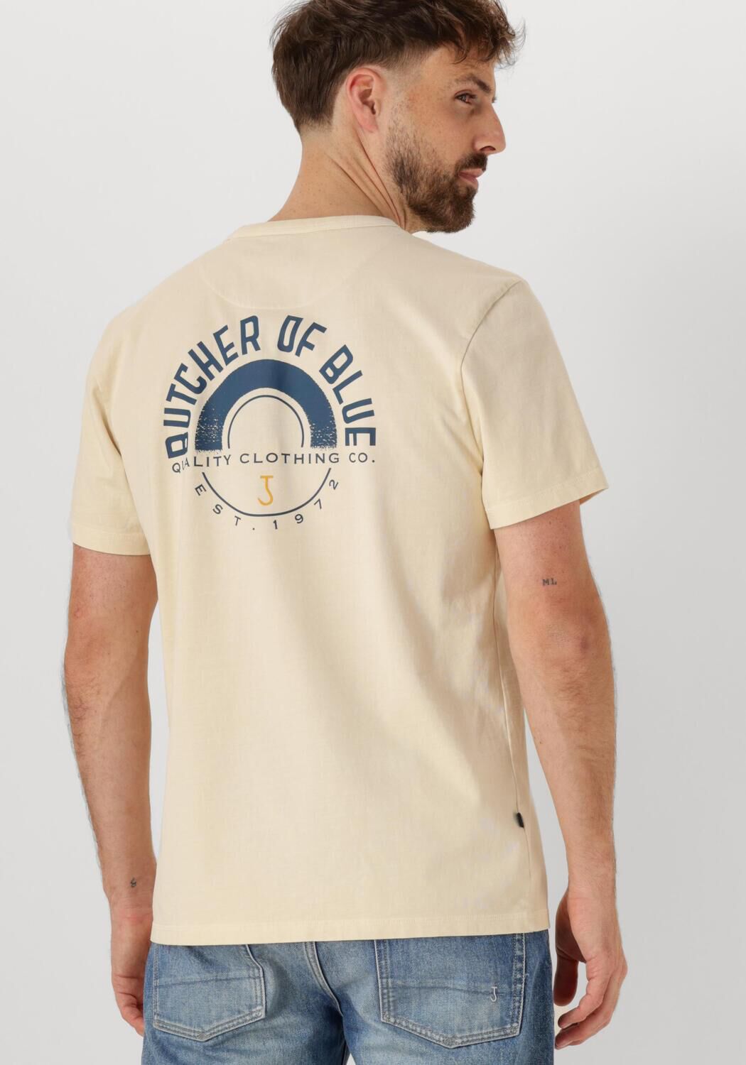 BUTCHER OF BLUE Heren Polo's & T-shirts Army Circle Tee Beige