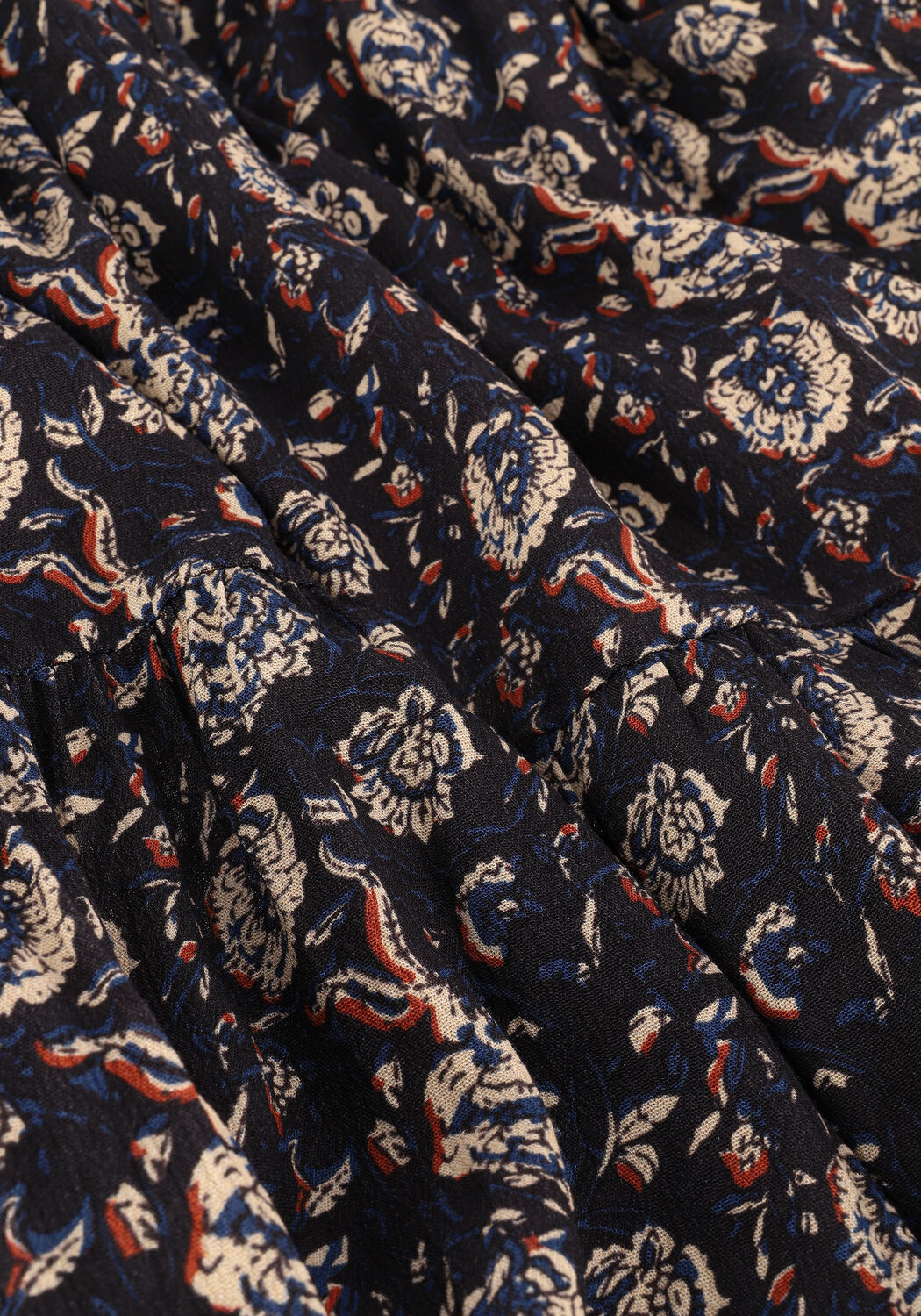 Zwarte BY-BAR Midi jurk JULIA NIGHT FLOWER DRESS - large