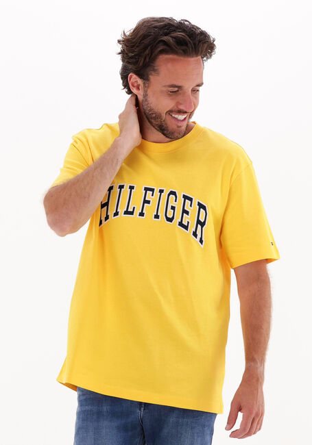 Gele TOMMY HILFIGER T-shirt HILFIGER ARCH CASUAL TEE - large