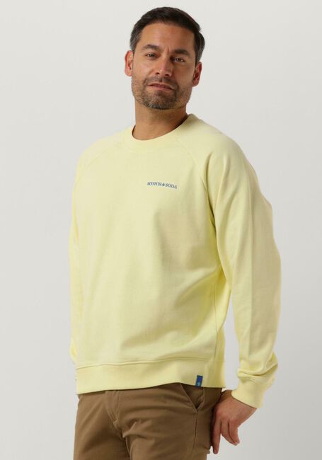 Gele SCOTCH & SODA Sweater UNISEX CREWNECK SWEATSHIRT IN ORGANIC COTTON - large
