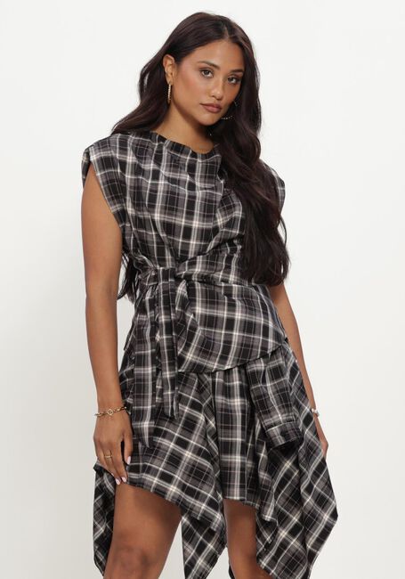 Zwarte CO'COUTURE Top DAGNYCC CHECK PLEAT TOP - large