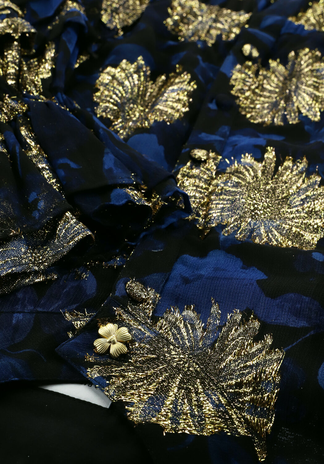 Donkerblauwe FABIENNE CHAPOT Mini jurk LEONIE FESTIVE DRESS - large