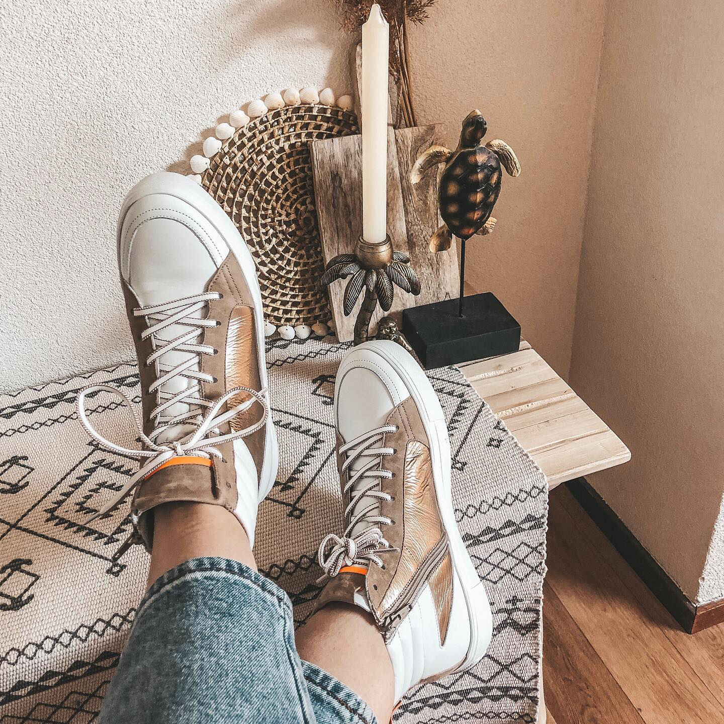 Witte KENNEL & SCHMENGER Hoge sneakers 22510 - large