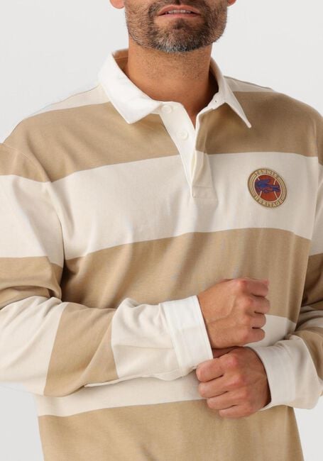 LACOSTE BADGE ACCENT STRIPED RUGBY SHIRT - large