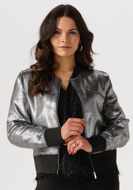 Zilveren JANSEN AMSTERDAM Jack CS 271 BOMBER WITH ZIPPER - large