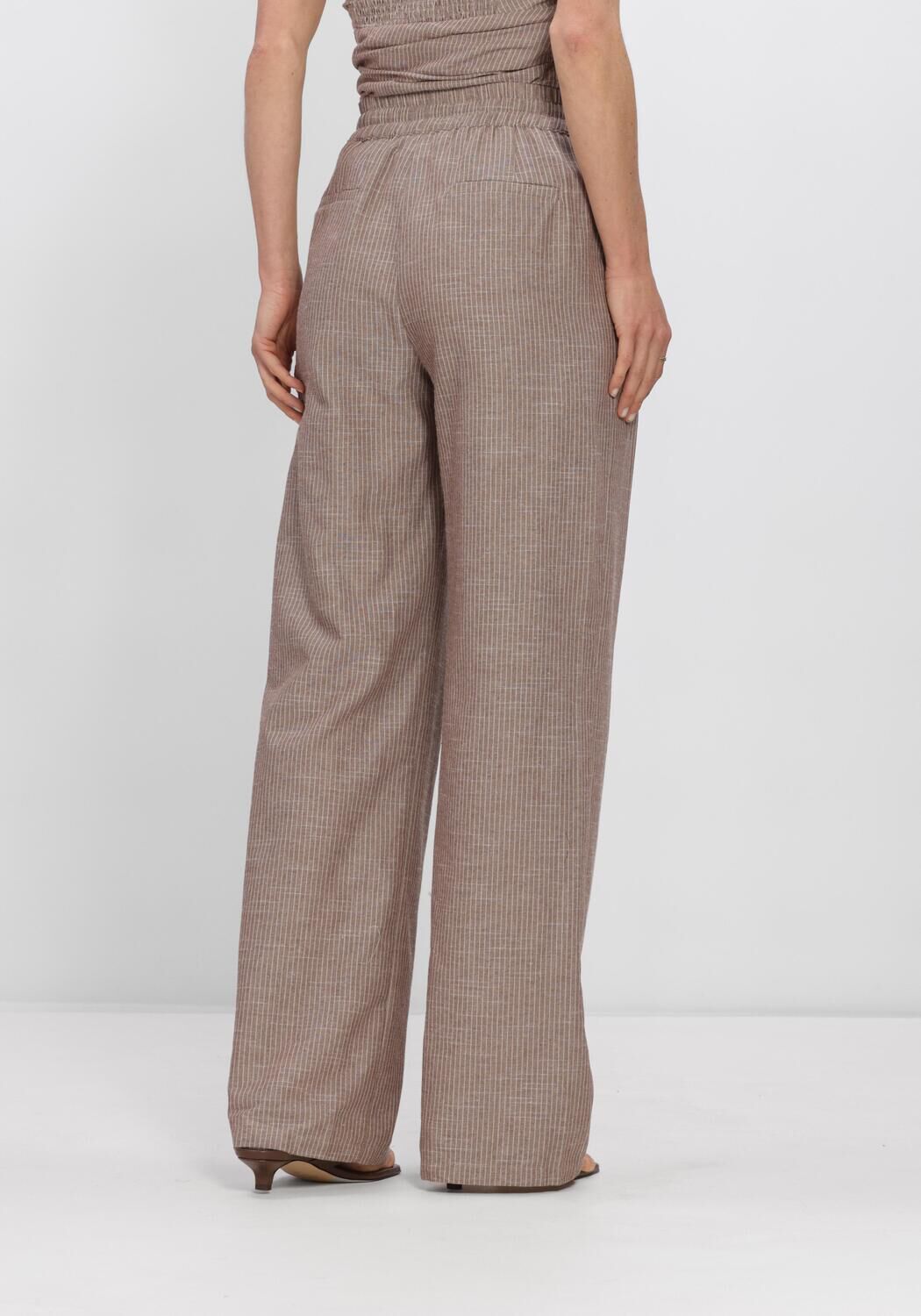 Zand CO'COUTURE Wijde broek JIHOCC STRIPE LL PANT - large