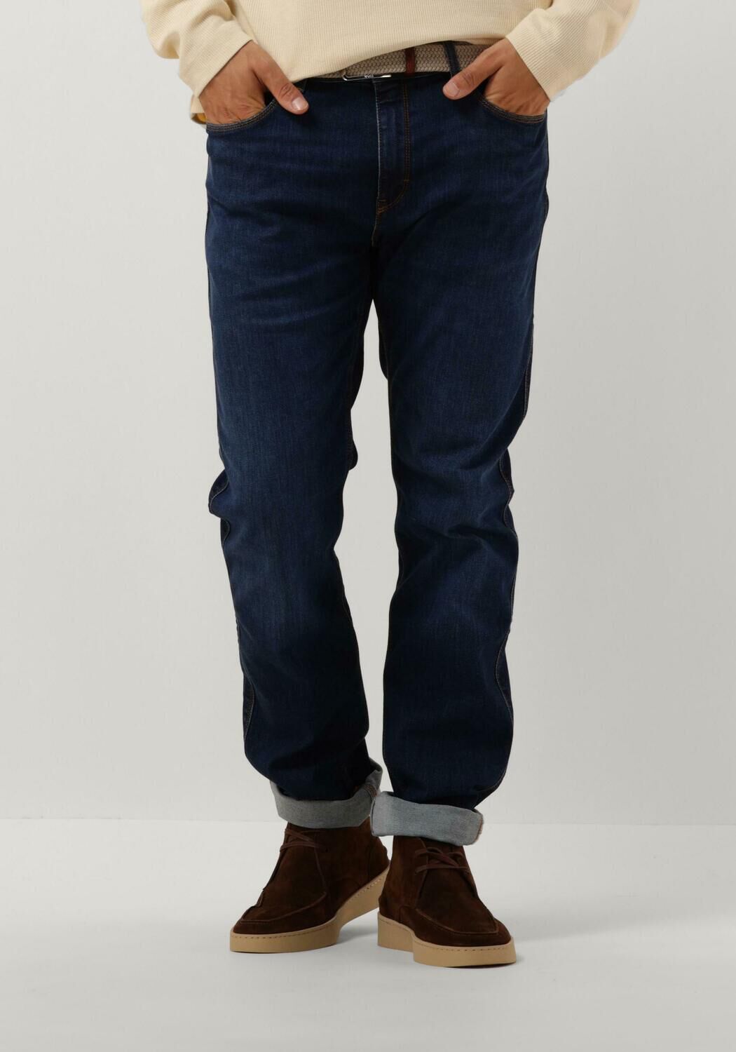 Hugo Boss Authentieke Slim Fit Straight Leg Jeans voor Heren Blue Heren