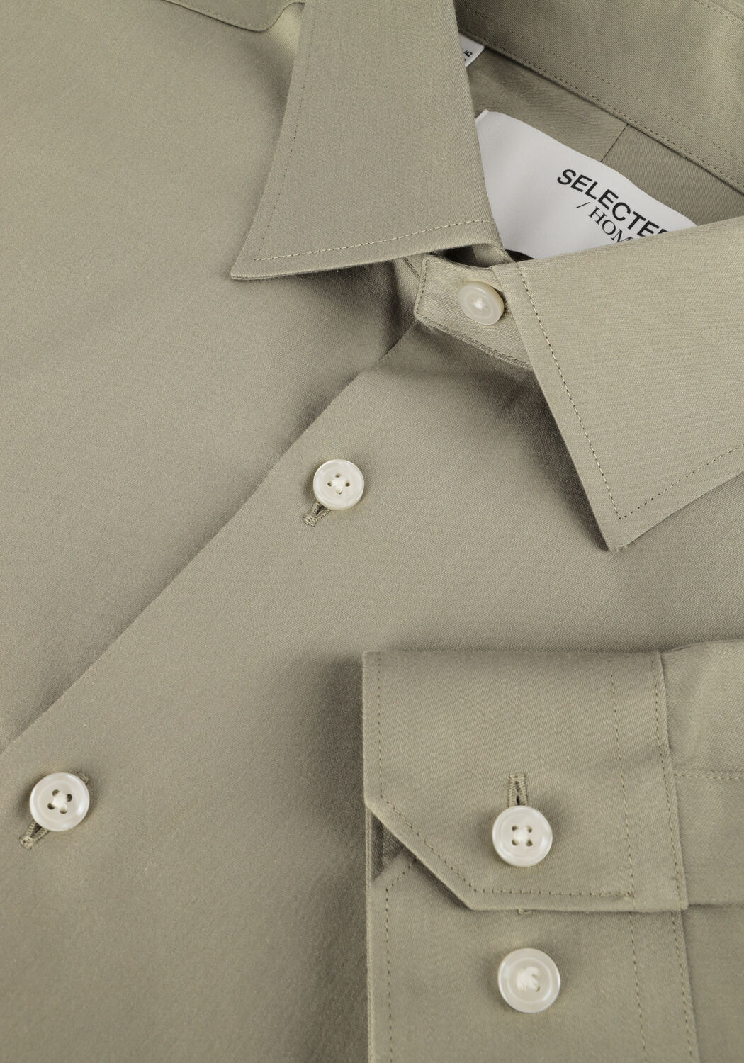 Groene SELECTED MEN Klassiek overhemd SLHSLIM-PERFORMANCE SHIRT LS NOOS - large