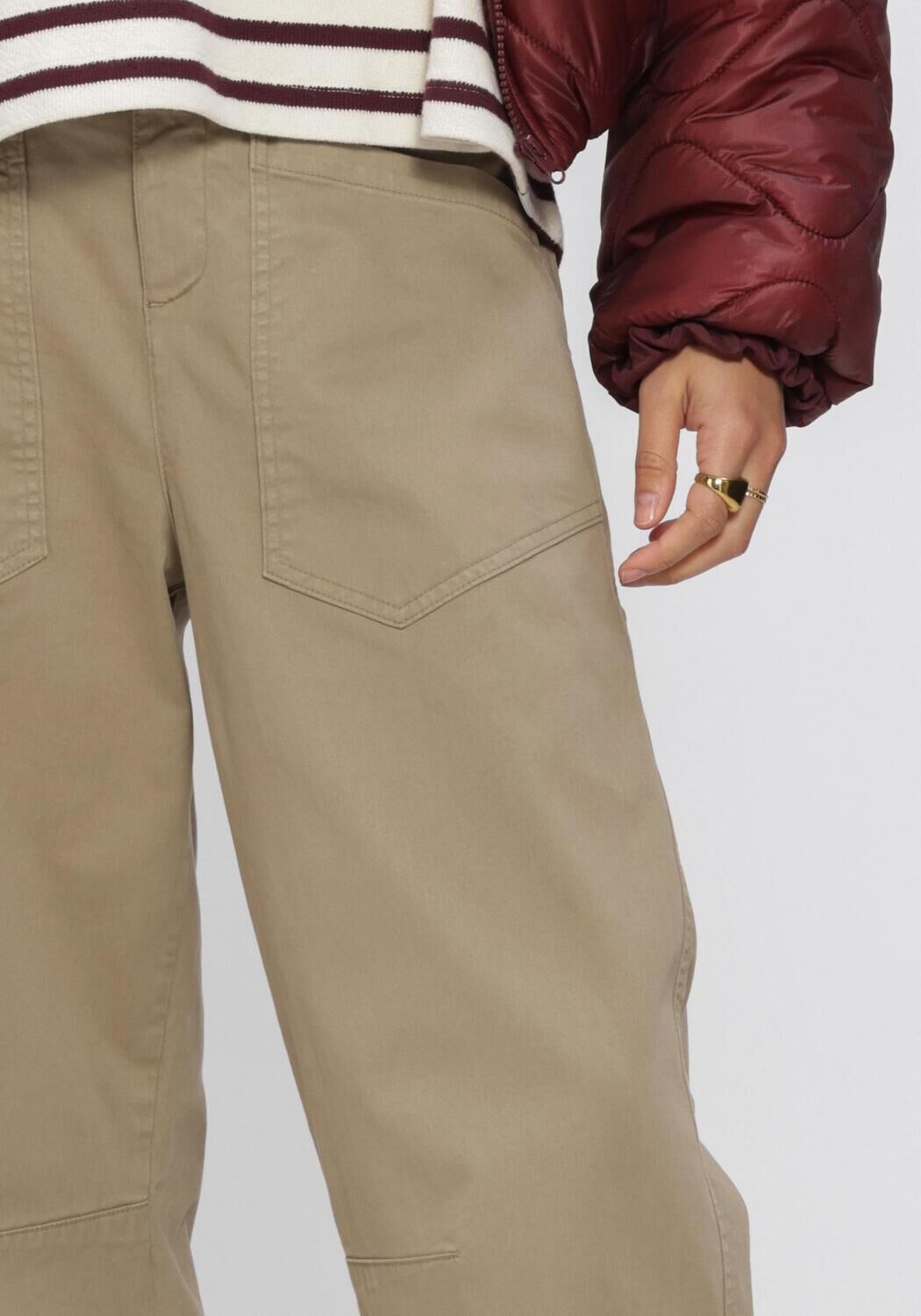 Donkergrijze PENN & INK Wijde broek W26Z902 - large