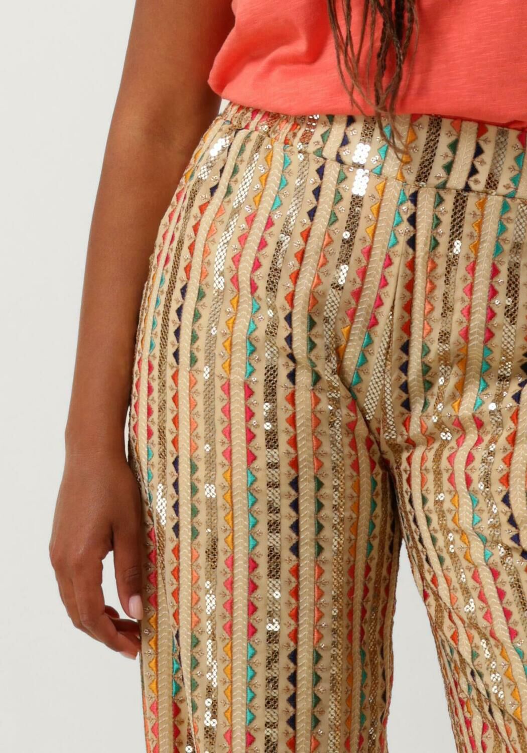 EST'SEVEN Dames Broeken Bohic Trousers Zand