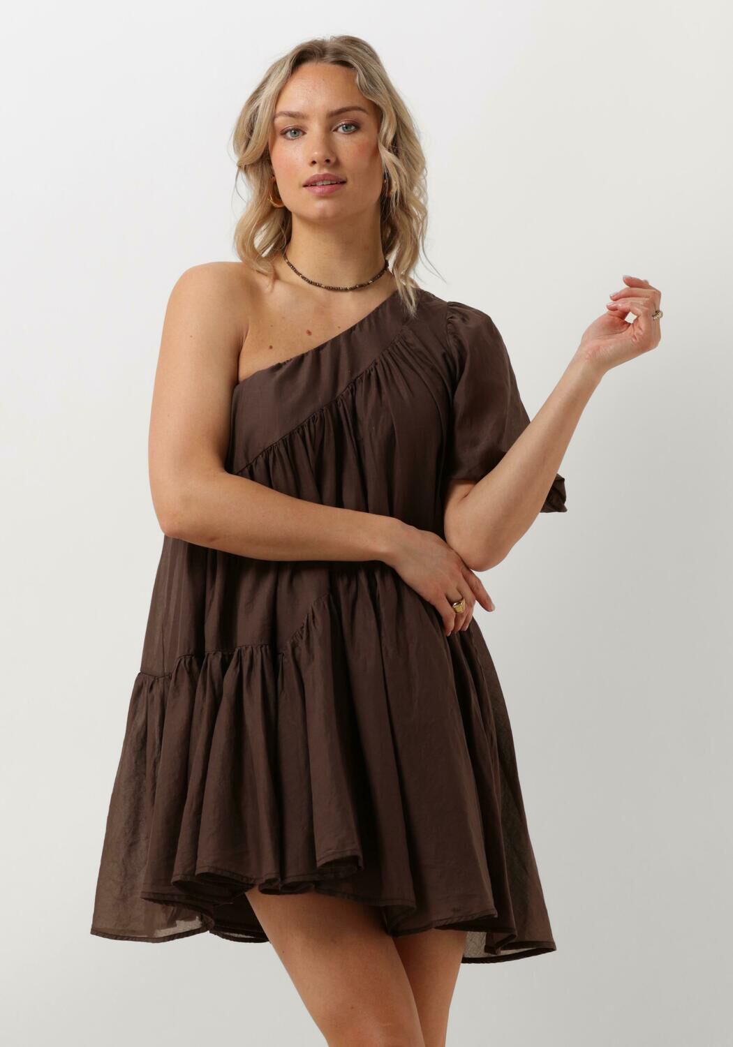 Devotion Gloria Mini Jurk Bruin Brown Dames