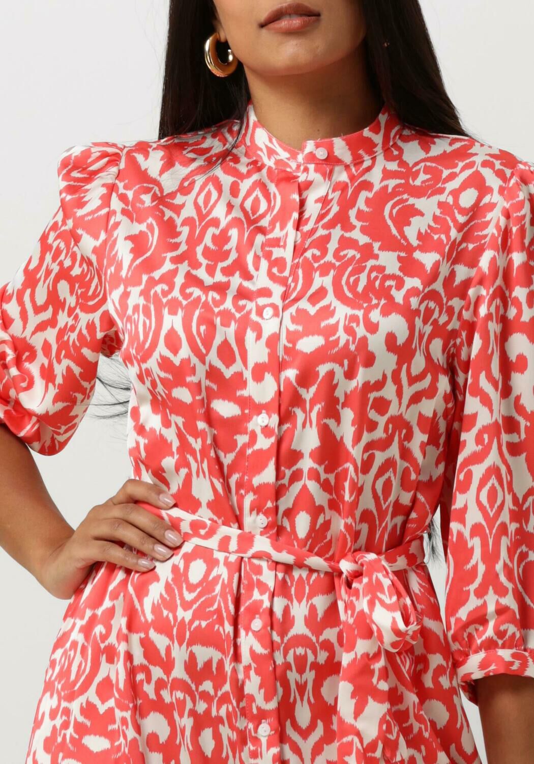 NOTRE-V Dames Jurken Satin Dress One Koraal