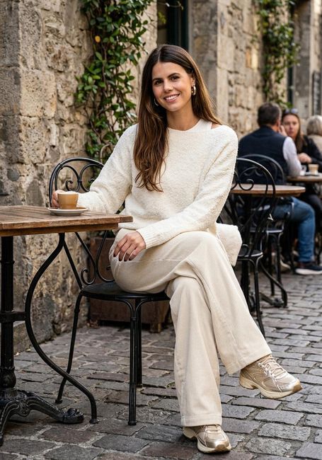 Gebroken wit NUKUS Trui MATILDE PULLOVER BOUCLE - large