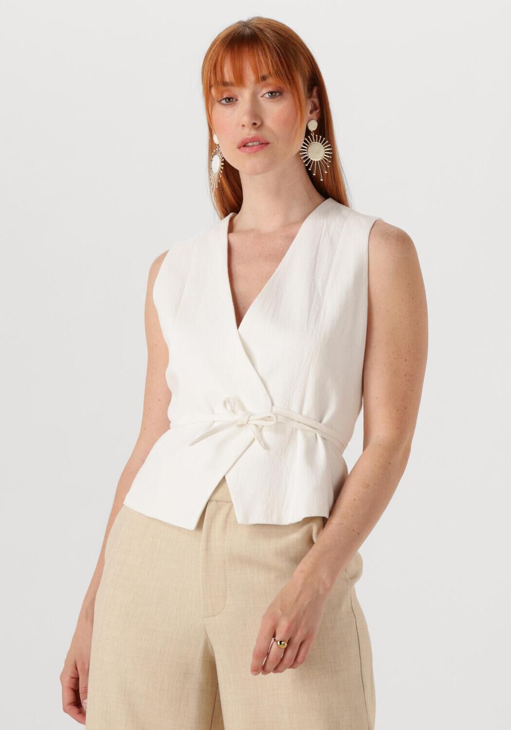 NEO NOIR Dames Blazers Samara Ramie Waistcoat Wit