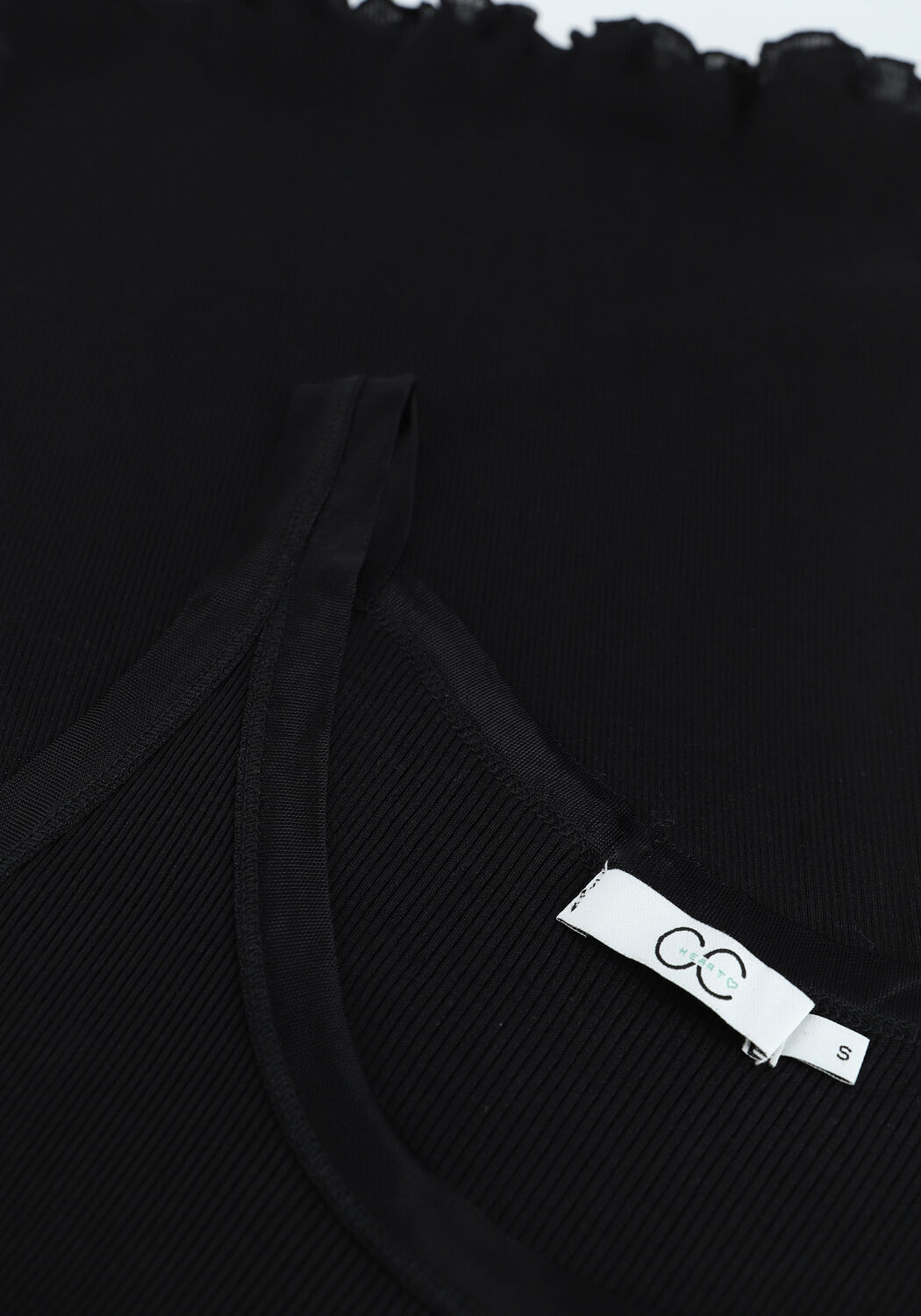 Zwarte CC HEART Top SILK CAMISOLE - large