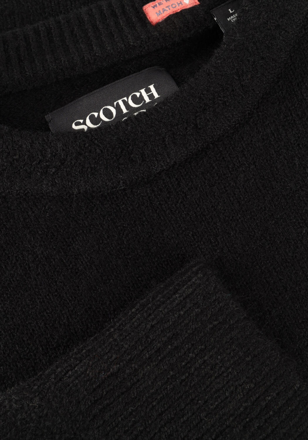 Zwarte SCOTCH & SODA Trui SOFT KNIT REGULAR FIT SWEATER - large