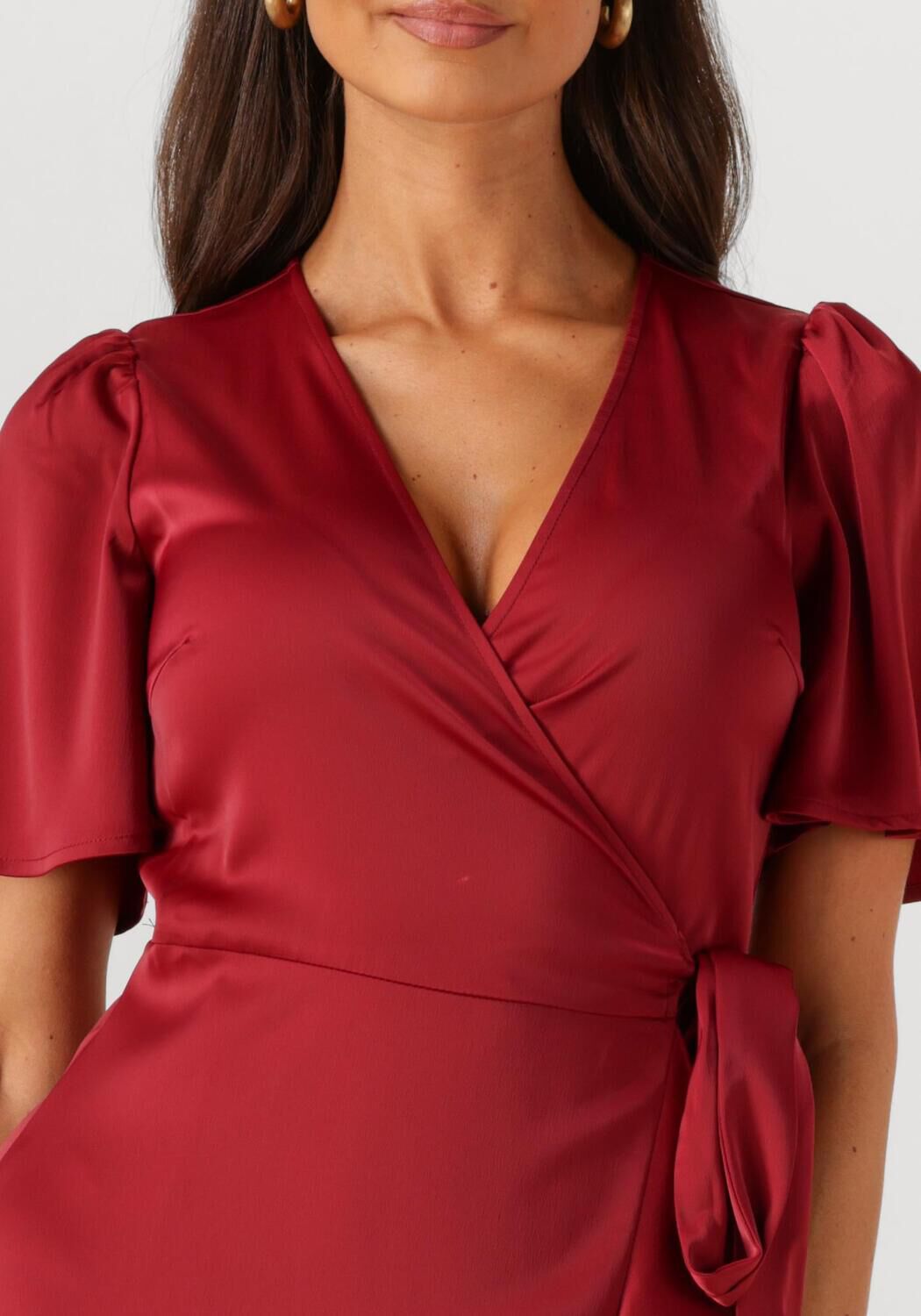 Y.A.S. Dames Jurken Yasthea 2 4 Midi Wrap Dress S. Rood