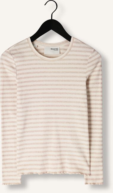 Beige SELECTED WOMEN Tops & T-shirts SLFANNA LS CREW NECK TEE STRIPE Beige SELECTED WOMEN Tops & T-shirts SLFANNA LS CREW NECK TEE STRIPE - large