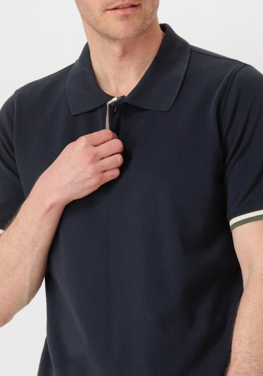 MATINIQUE Heren Polo's & T-shirts Mascout Polo Stripe Donkerblauw